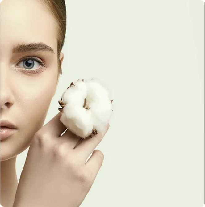 viso donna e cotone